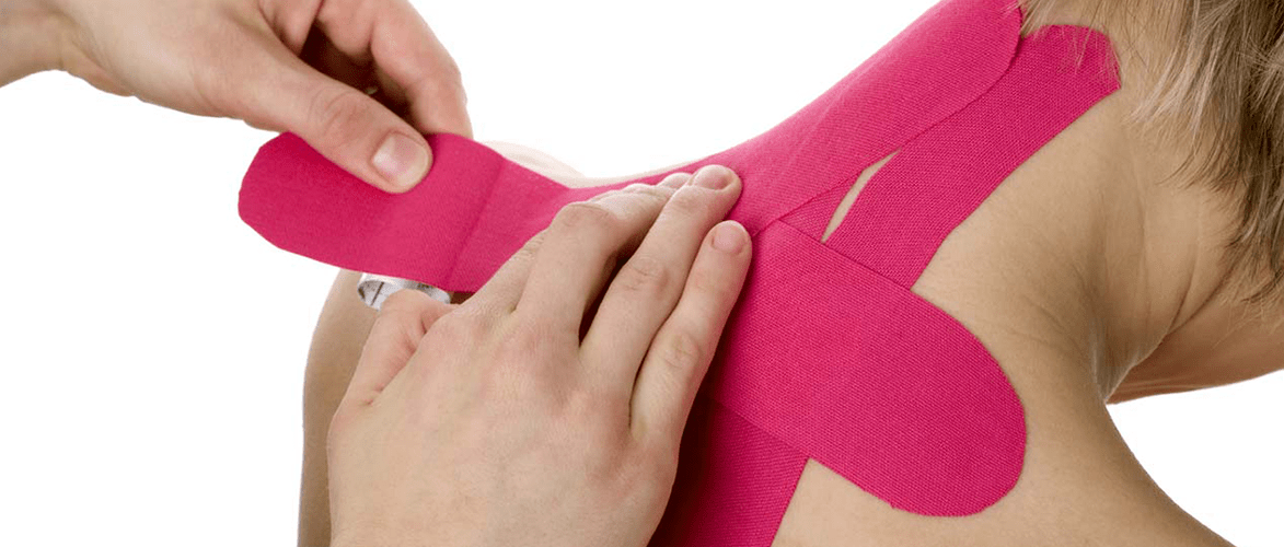 Taping der Halswirbelsäule bei Osteochondrose